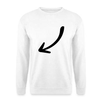 Pfeil - Pfeil - Unisex Pullover - Weiß - Vorne - Alina (178cm) & Michal (187cm)