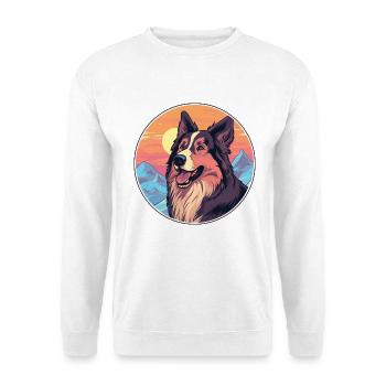 Karpaten Schäferhund Rasse Cartoon Kawaii Wasser - Unisex Pullover - Weiß - Vorne - Alina (178cm) & Michal (187cm)