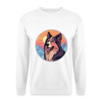 Karpaten Schäferhund Rasse Cartoon Kawaii Wasser - Unisex Pullover - Weiß - Vorne - Alina (178cm) & Michal (187cm)