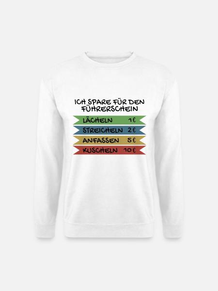 Ich spare für den Führerschein - Unisex Pullover - Weiß