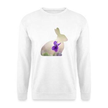 Hase Kaninchen - Unisex Pullover - Weiß - Vorne - Alina (178cm) & Michal (187cm)