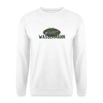 Wassermann Sternzeichen Wassermann - Unisex Pullover - Weiß - Vorne - Alina (178cm) & Michal (187cm)