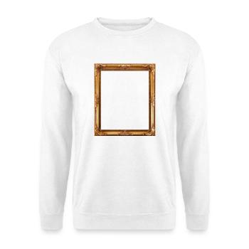 Goldener Bilderrahmen - Unisex Pullover - Weiß - Vorne - Alina (178cm) & Michal (187cm)