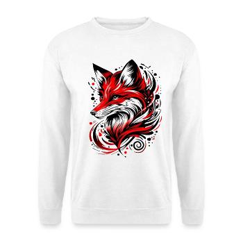 Fuchs - Unisex Pullover - Weiß - Vorne - Alina (178cm) & Michal (187cm)