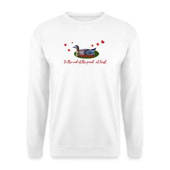 I love you - Unisex Pullover - Weiß - Vorne - Alina (178cm) & Michal (187cm)