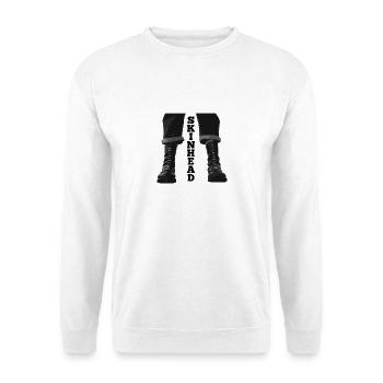 Skinhead Boots - Unisex Pullover - Weiß - Vorne - Alina (178cm) & Michal (187cm)