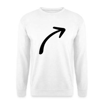 Pfeil - Pfeil - Unisex Pullover - Weiß - Vorne - Alina (178cm) & Michal (187cm)