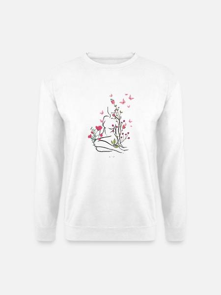 Skin-flowered - Unisex Sweatshirt - white
