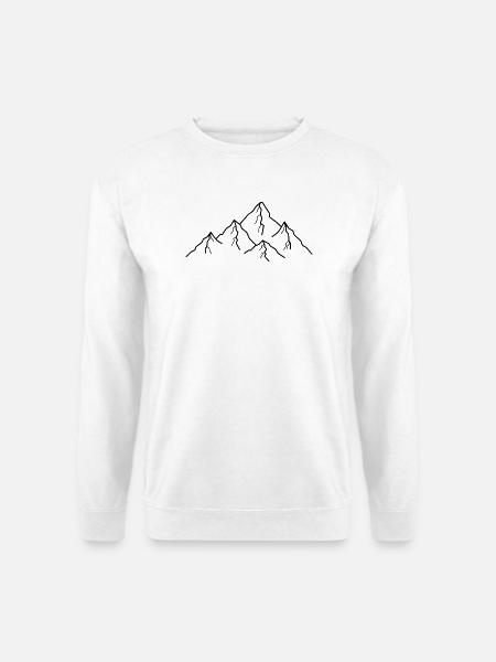 Berg Berge Wandern Outdoor - Unisex Pullover - Weiß