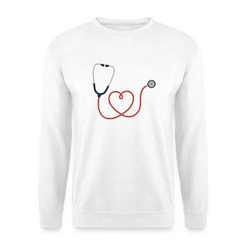 Stethoskop Logo Symbol Symbol - Unisex Pullover - Weiß - Vorne
