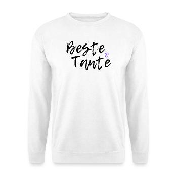 Beste Tante - Unisex Pullover - Weiß - Vorne - Alina (178cm) & Michal (187cm)