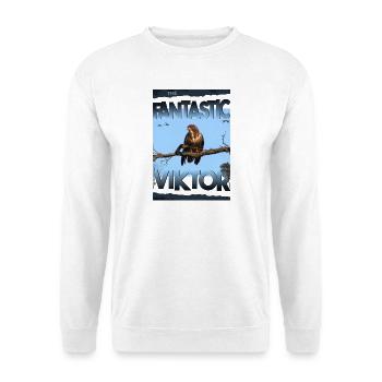 Viktor Geburtstag Viktor - Unisex Pullover - Weiß - Vorne - Alina (178cm) & Michal (187cm)