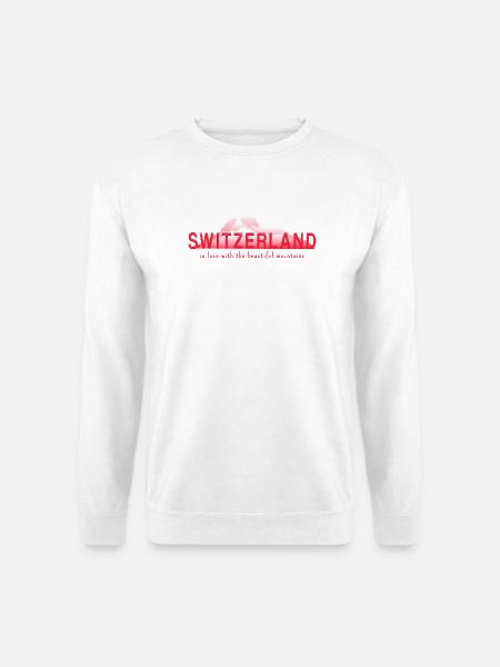 switzerland mountains - Unisex Pullover - Weiß