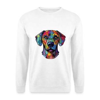 Cao De Castro Laboreiro Hunderasse Aquarellglas - Unisex Pullover - Weiß - Vorne - Alina (178cm) & Michal (187cm)