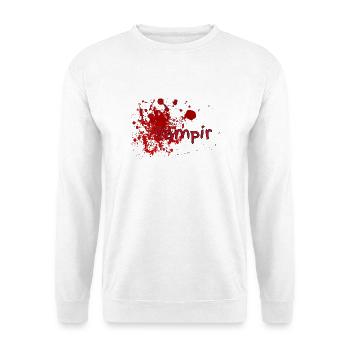 Vampir - Unisex Pullover - Weiß - Vorne - Alina (178cm) & Michal (187cm)