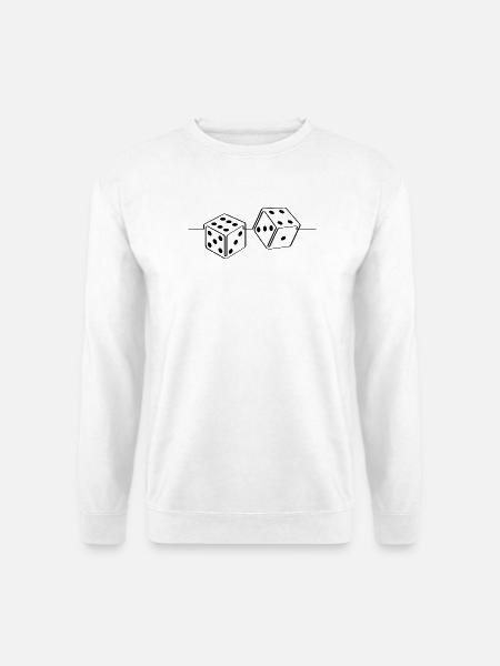 Würfeln, Würfeln. Glücksspiel, Glücksspiel, Geld - Unisex Pullover - Weiß