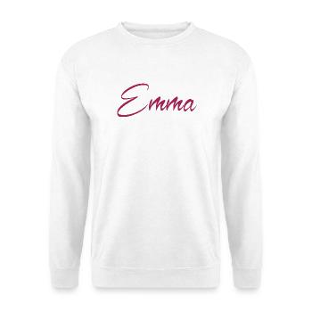 Emma - Unisex Pullover - Weiß - Vorne - Alina (178cm) & Michal (187cm)