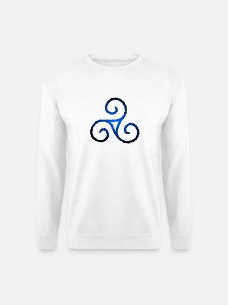 Keltisches Symbol Triskele Dreierspirale - Unisex Pullover - Weiß