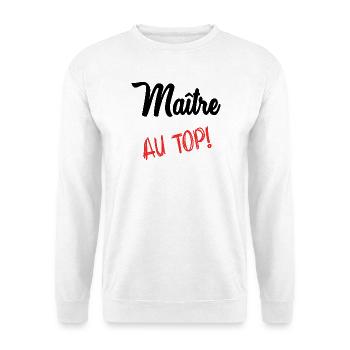 MEISTER. MEISTER - Unisex Pullover - Weiß - Vorne - Alina (178cm) & Michal (187cm)