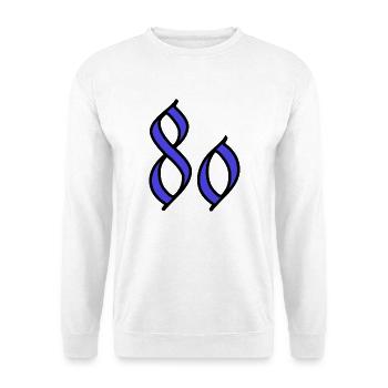 80. 80 ANS. 80e ANNIVERSAIRE. ANNIVERSAIRE 80 ANS. - Sweat-shirt Unisexe - blanc - Devant