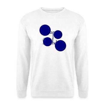GEBURTSTAG. ALLES GUTE ZUM GEBURTSTAG. ALLES GUTE ZUM GEBURTSTAG. - Unisex Pullover - Weiß - Vorne - Alina (178cm) & Michal (187cm)
