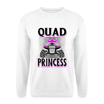 Quad Princess ATV Allrad Quad Fahren Offroad Girl - Unisex Pullover - Weiß - Vorne - Alina (178cm) & Michal (187cm)
