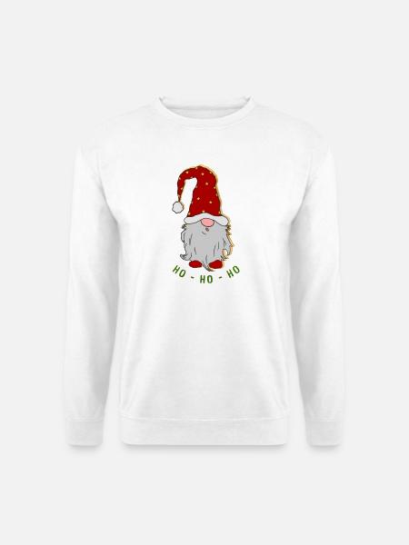 Weihnachtsgnom mit Sternenhut - Unisex Pullover - Weiß