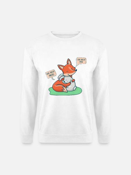 Da wo sich Fuchs und Hase 'Gute Nacht' sagen - Unisex Pullover - Weiß