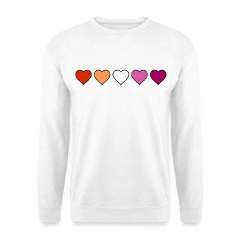 Cœurs lesbiennes, lesbiennes - Sweat-shirt Unisexe - blanc - Devant
