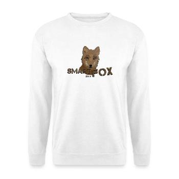Fuchs schlauer Fuchs schlau wie ein Fuchs - Unisex Pullover - Weiß - Vorne - Alina (178cm) & Michal (187cm)