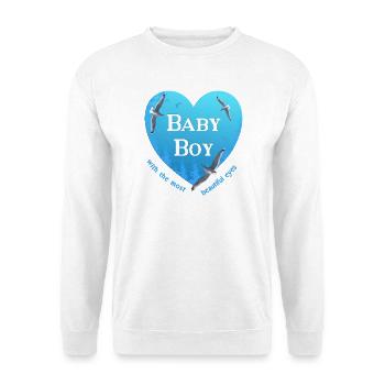 baby boy - Unisex Pullover - Weiß - Vorne - Alina (178cm) & Michal (187cm)