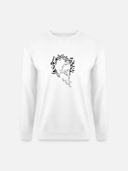 Musiknoten Musik Musiker Notenschlüssel Noten - Unisex Pullover - Weiß