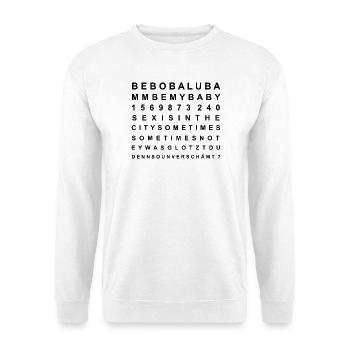 sehtest - Unisex Pullover - Weiß - Vorne - Alina (178cm) & Michal (187cm)
