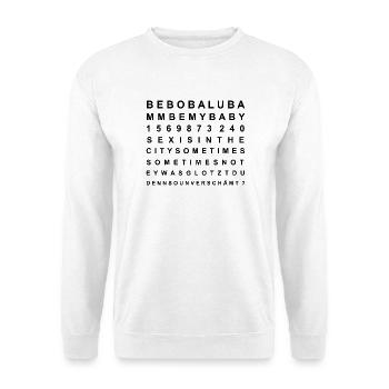 sehtest - Unisex Pullover - Weiß - Vorne - Alina (178cm) & Michal (187cm)