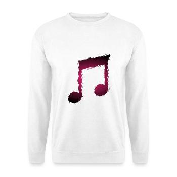 Musik Musiknote - Unisex Pullover - Weiß - Vorne - Alina (178cm) & Michal (187cm)