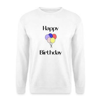 100. 100 JAHRE. 100-JÄHRIGES JUBILÄUM. 100. GEBURTSTAG - Unisex Pullover - Weiß - Vorne - Alina (178cm) & Michal (187cm)