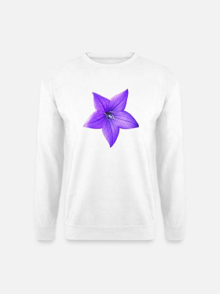 lila Blume - Unisex Pullover - Weiß