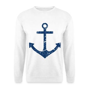 Anker - Unisex Pullover - Weiß - Vorne