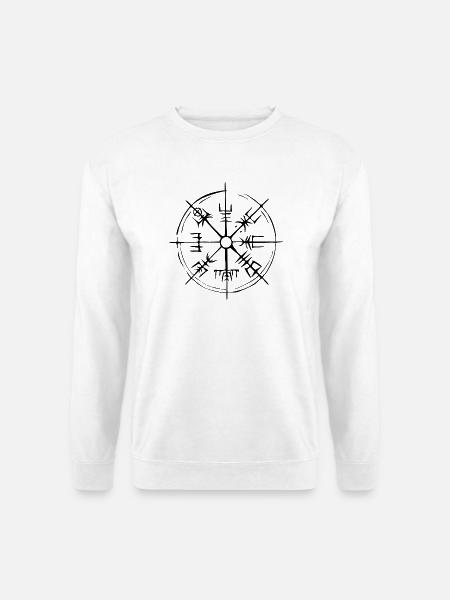 Vegvisir Wikinger Kompass - Unisex Pullover - Weiß