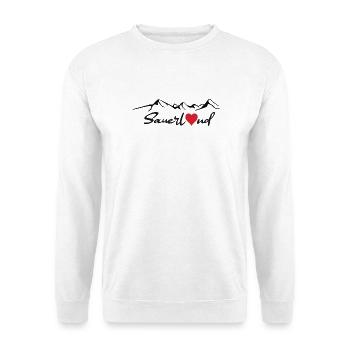 Sauerland Sticker - Unisex Pullover - Weiß - Vorne - Alina (178cm) & Michal (187cm)