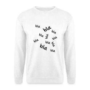 Bla bla bla - Unisex Pullover - Weiß - Vorne - Alina (178cm) & Michal (187cm)