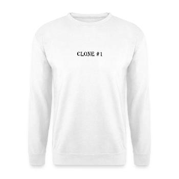 Clone #1 - Unisex Pullover - Weiß - Vorne - Alina (178cm) & Michal (187cm)