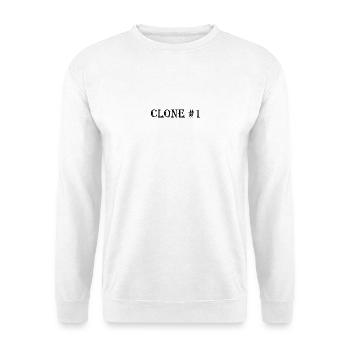 Clone #1 - Unisex Pullover - Weiß - Vorne - Alina (178cm) & Michal (187cm)