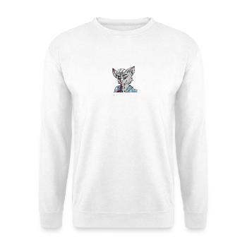 Pelziger Leck - Unisex Pullover - Weiß - Vorne - Alina (178cm) & Michal (187cm)