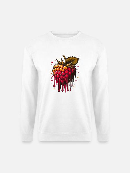 Two-tone dripping raspberry - Unisex Sweatshirt - white