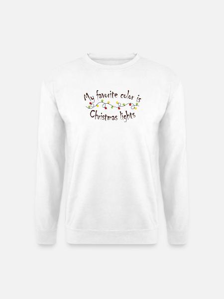 My favorite color is Christmas lights - Unisex Pullover - Weiß