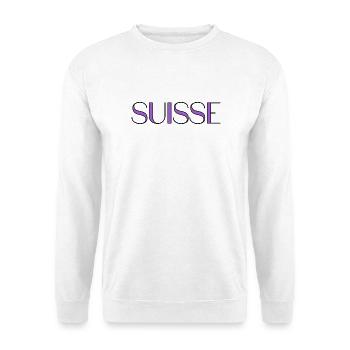 SUISSE. PAYS. GENEVE. HUMOUR. PAYS. DRAPEAU - Sweat-shirt Unisexe - blanc - Devant