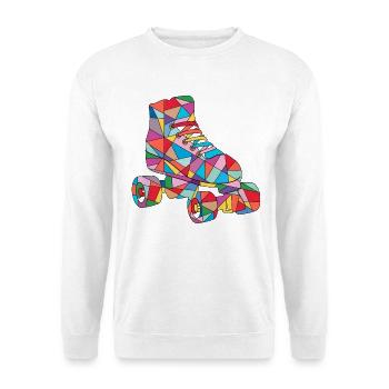 Rollschuh Mädchen Roller Skating Kinder Rollschuhe - Unisex Pullover - Weiß - Vorne - Alina (178cm) & Michal (187cm)