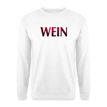 Wein - Unisex Pullover - Weiß - Vorne - Alina (178cm) & Michal (187cm)