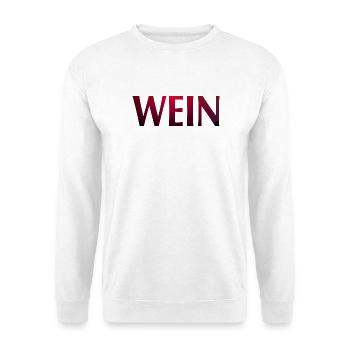 Wein - Unisex Pullover - Weiß - Vorne - Alina (178cm) & Michal (187cm)